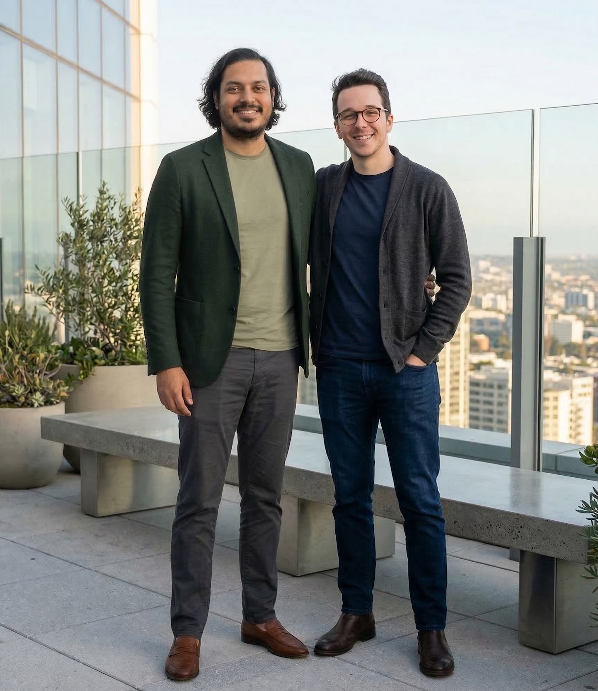 Chiraayu Sethi and Joao Leal, co-founders of Because